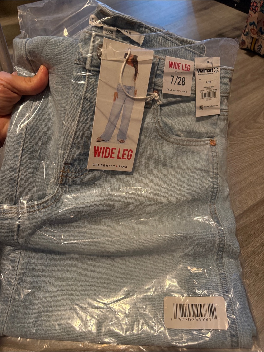 Celebrity Pink Light Wash Wide Leg Jeans - Light Blue